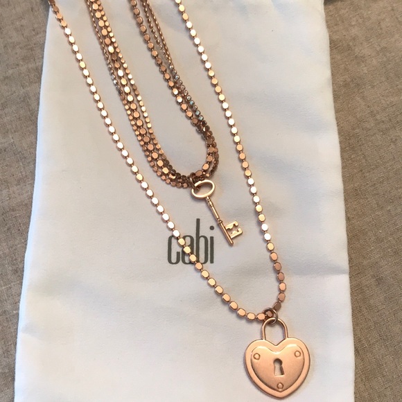 CAbi Jewelry - NWT CAbi Lock & Key Necklace